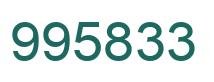 Number 995833 green image