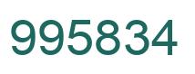 Number 995834 green image