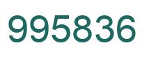 Number 995836 green image