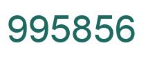 Number 995856 green image