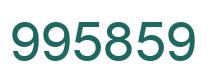 Number 995859 green image