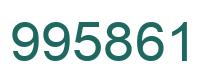 Number 995861 green image