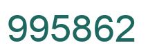 Number 995862 green image