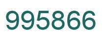Number 995866 green image