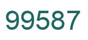 Number 99587 green image