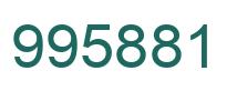 Number 995881 green image