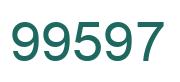 Number 99597 green image