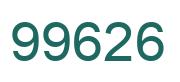 Number 99626 green image