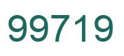 Number 99719 green image
