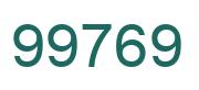 Number 99769 green image