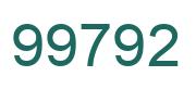 Number 99792 green image