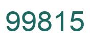 Number 99815 green image