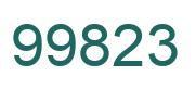 Number 99823 green image