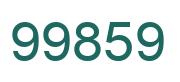 Number 99859 green image