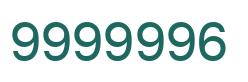 Número 9999996 imagen verde