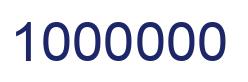 Número 1000000 imagen azul