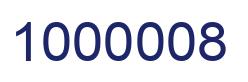 Number 1000008 blue image
