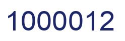 Número 1000012 imagen azul