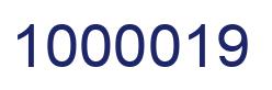 Número 1000019 imagen azul