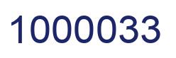 Number 1000033 blue image