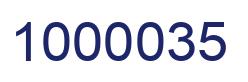 Number 1000035 blue image