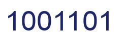 Número 1001101 imagen azul