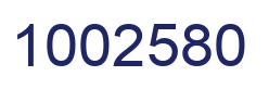Number 1002580 blue image