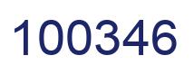 Number 100346 blue image