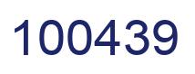 Number 100439 blue image