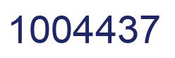 Number 1004437 blue image