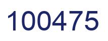 Number 100475 blue image