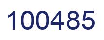 Number 100485 blue image