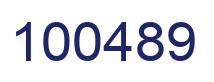 Number 100489 blue image