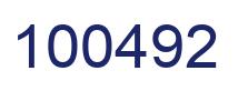 Number 100492 blue image