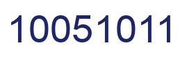 Number 10051011 blue image