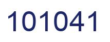 Number 101041 blue image