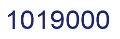 Number 1019000 blue image