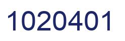 Number 1020401 blue image
