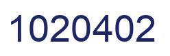 Number 1020402 blue image