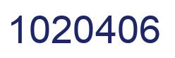 Number 1020406 blue image