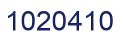 Number 1020410 blue image