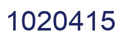 Number 1020415 blue image