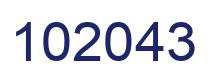 Number 102043 blue image