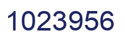 Number 1023956 blue image
