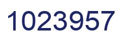 Number 1023957 blue image