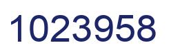 Number 1023958 blue image