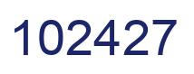 Number 102427 blue image