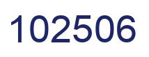 Número 102506 imagen azul