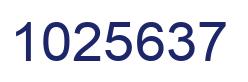 Number 1025637 blue image