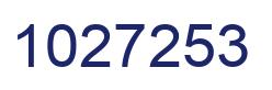 Number 1027253 blue image